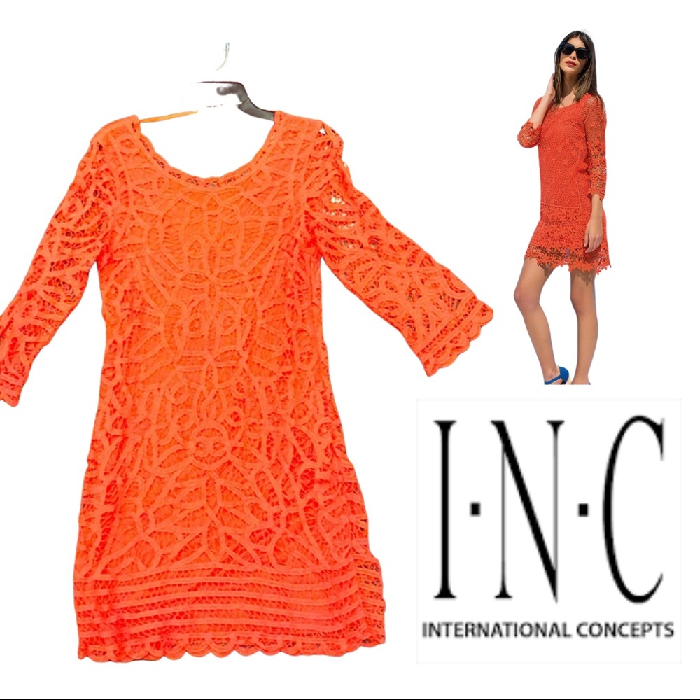 INC crochet cotton dress size 10